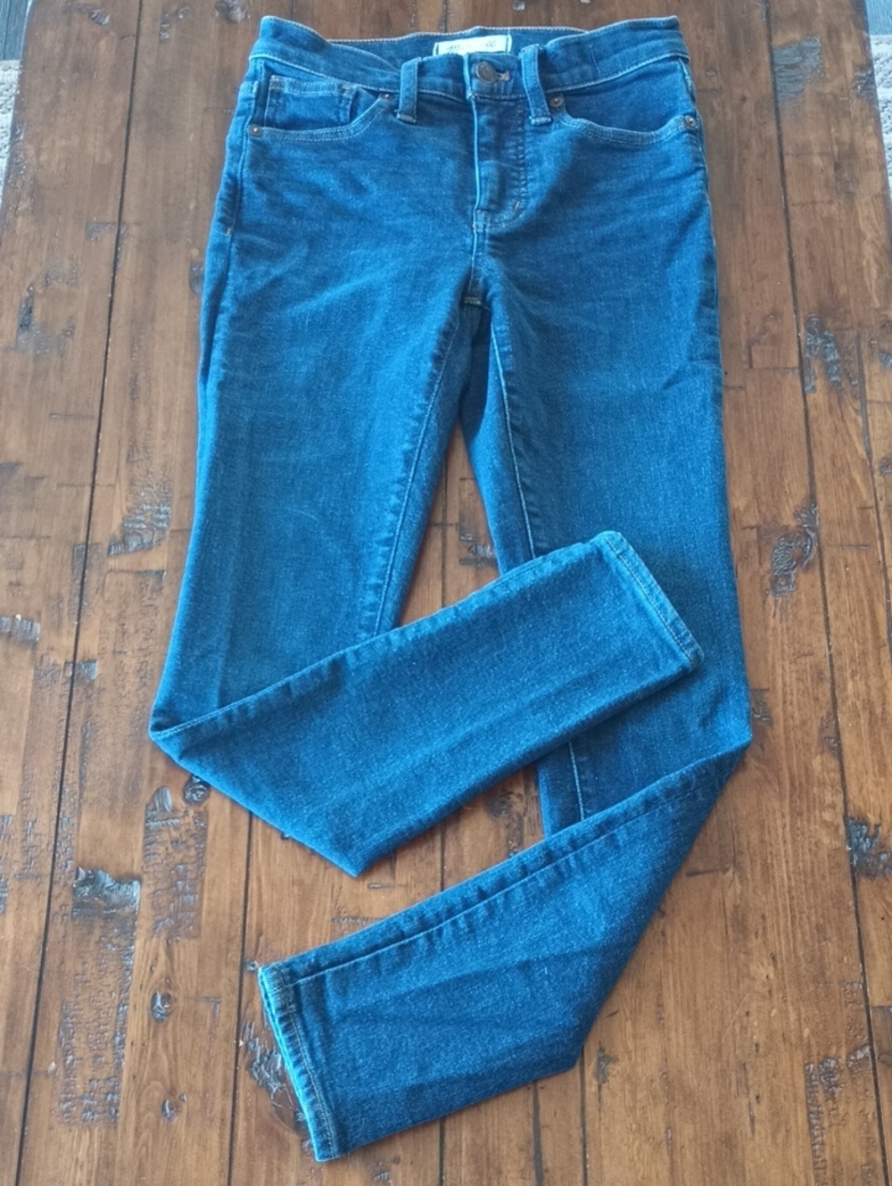 Madewell 9” Mid-Rise Dark Blue Skinny Jeans